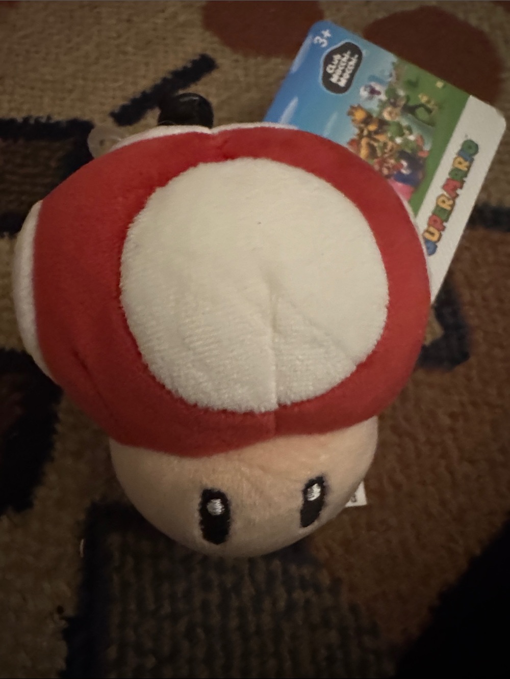 Nintendo Red & Cream Toad Plush Keychain
